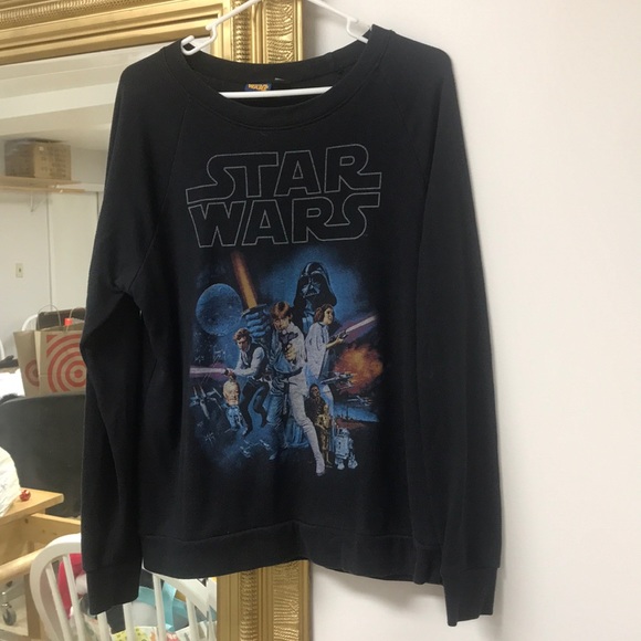 Star Wars Sweaters - Star Wars Black Sweatshirt Size Large